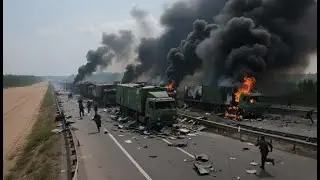 30 минут назад! 150 американских грузовиков с боеприпасами начали пересекать границу, уничтоженные Р