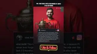 the post of virat kohli after winning the IPL trophy #kohli #captaincy #cricket #ipl #cricketteam