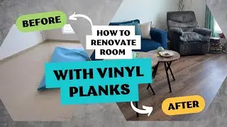 How to Install Vinyl Plank Flooring as a Beginner | Affordable Home Renovation | Vinyl planks floor