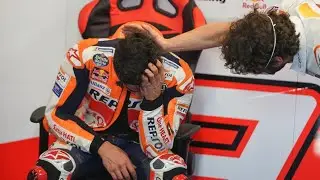Marc M&aacute;rquez breaks down in tears after his first race in nine months! A heroic effort to finish P7