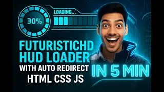 Futuristic HUD Loader with Auto Redirect | HTML CSS JS Animation |#coding  #webdevelopment