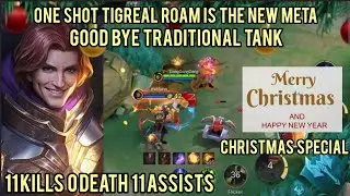 One Shot DAMAGE TIGREAL Roam Is The New META! Bye Bye Tank Tigreal | MLBB | Mobilelegends |