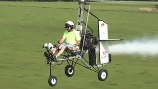 GYROPLANE STUNT Barnstorming low to the ground