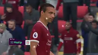 Joel Matip scores for FC Liverpool against Swansea City - FIFA 18 Career Mode Premier League