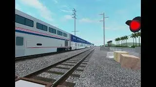 Amtrak cabcars with F59PHI #459 powering (February 2013)