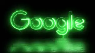 Google Electric Neon Logo Animation