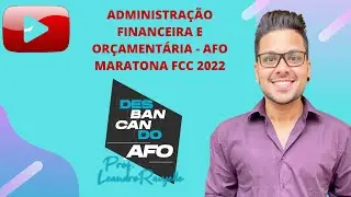 AFO - MARATONA FCC- AULA 7 RECEITAS PÚBLICAS; ETAPAS DA RECEITA E DÍVIDA ATIVA