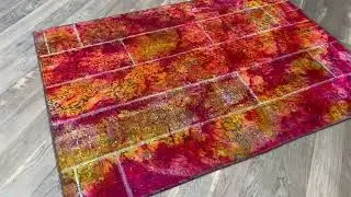 Tapis Persan vintage orange 24396