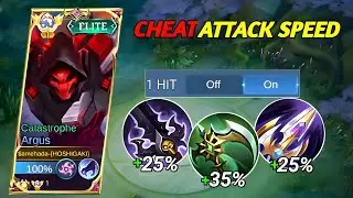 ARGUS HYPER CARRY 😱 ( BUILD CHEATER ATTACK SPEED )AUTO WINSTREAK!! argus ~mobile legend bang bang