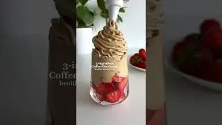 3-ingredient Healthy Coffee Ice Cream☀️🤩 #healthydesserts #healthyrecipes #easyrecipes