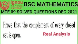 Bsc Mathematics | IGNOU | MTE 09 | DEC TEE 2021 | Q no 2(b) | neighborhood  | Real analysis