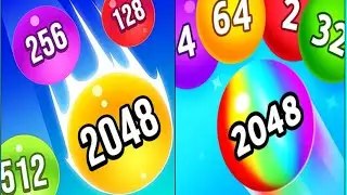 Bricks Breaker - Glow Balls vs 2048 Balls Merge Number Game vs Cube Shatter 2048