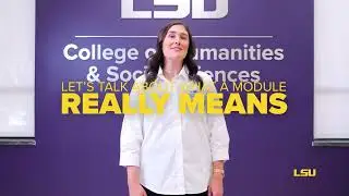 #LSUHSS Reel Advisor: LSU Online-What is a module?