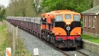 Retro liveried 071 & IE 087 on Tara Mines duties on the Navan Branch & Laytown, Co. Meath