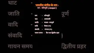 Raag Jaunpuri Parichay | Hindustani Classical Raga Introduction | Indian Classical Music #harmonium