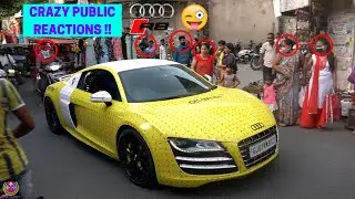 MY AUDI R8 WRAP's CRAZY PUBLIC REACTIONS !! * 😜😝🤣