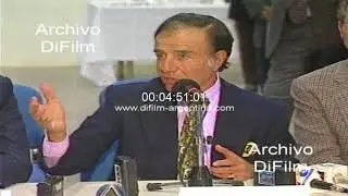 Conferencia de Carlos Menem en la planta de General Motors 1996