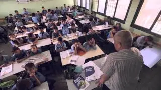 Overcrowded schools in Gaza