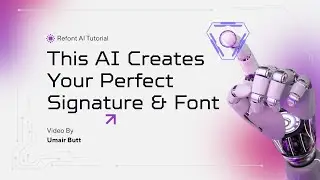 This AI Creates Your Perfect Signature & Font! (Refont AI Tutorial)