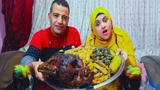 تحدي ع ذكر بط كبير ومحشي الكرنب مع محشي ورق الخس بكميه كبيره ضد قناه الحياه جمبله مع ابراهيم واميره