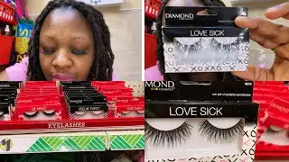 Diamond Cosmetics Lashes From Dollar Tree. Demo & Review!!