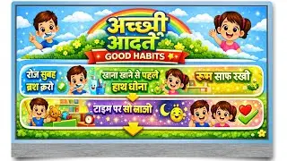 Good Habits for Kids | 🌈 Good Manners | अच्छी आदतें