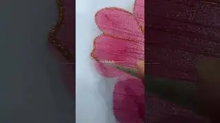 Applying glitter gutta cone on fabric #embella