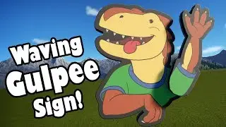 Planet Coaster - Waving Gulpee Sign (Thememaker's Tooklit)