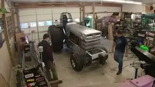 Timelapse of building a pulling tractor