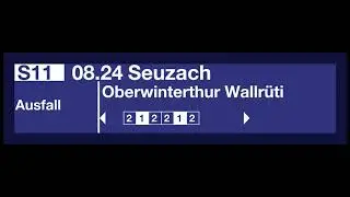 SBB Ansage - Ausfall S11 nach Seuzach in Winterthur
