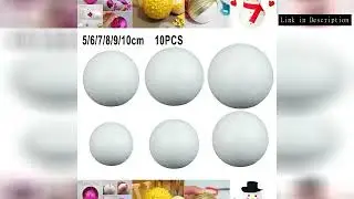 10Pcs Christmas Decoration Solid Foam Ball Balls 50mm-100mm Round DIY Accessory Handmade For Home De