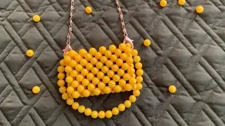 How To Make A Pearl Beaded Bag?/DIY Mini Beaded Bag/Beaded Bag Tutorial