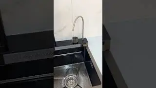 Lefton Two Waterfall Faucets Kitchen Sink with Digital Temperature Display & LED Lighting-KS2206