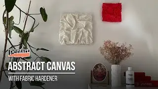 Abstract canvas with Fabric Hardener // Absztrakt v&aacute;szonk&eacute;p textilkem&eacute;ny&iacute;tővel