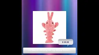 Pet Electric Jumping Cat Toy Shrimp Moving Simulation Lobster Dancing Plush Toys For Pet Dog Cats...