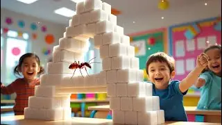 Learn ABCs with Sugar Cubes | Letter A for Ant | Fun Educational Kids Video
