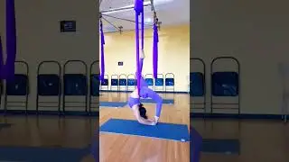 advance aerial yoga back banding pose/yoga bai nang cao #shorts #aerial #advanceyoga #yogabay