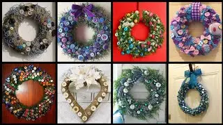 30+Adorable Button Wreath Decor Ideas For Frontdoor Decoration |Colourful Door,Wall Hanging Ideas