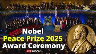 Live : The  Nobel Peace Prize award ceremony 2025 at Oslo City Hall