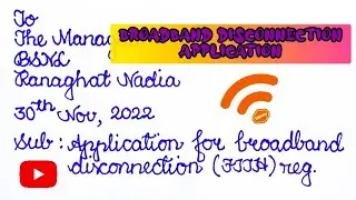 Application for broadband disconnection| Broadband disconnection letter| How to stop broadband line
