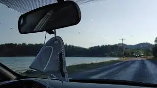 Driving by Crescent Beach, East Sound  Orcas Island