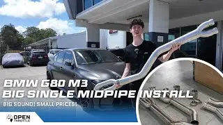 G80 M3 Single Midpipe INSTALL + SOUND | The BEST Exhaust Mod for your BMW