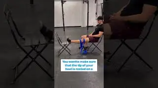 Seated Heel Prop &mdash; Knee Extension Stretch
