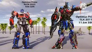 All optimus prime height comparison