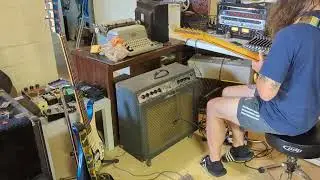 1965 Ampeg Gemini I vacuum tube guitar amplifier reunited with its owner after repair