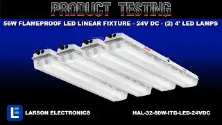 56W Flameproof LED Linear Fixture - 24V DC - (2) 4' LED Lamps - ATEX/IECEx - IP66 - Surface Mount