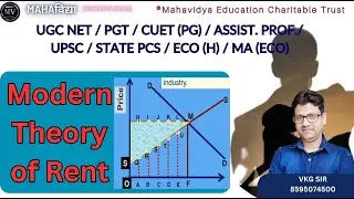 The Modern Theory of Rent in Hindi | Economics rent |