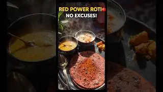 Red Power Roti 🔴 | Colour Therapy Roti Series Day 1 🌈 #shorts #ytshorts #ColourTherapyRoti #viral