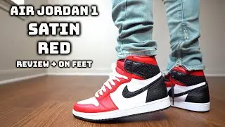 Air Jordan 1 High OG WMNS Satin Red &laquo;Snake Skin&raquo;: обзор + на ногах