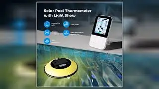 INKBIRD Solar Wireless Pool Thermometer Set 7 Colors Ambient Light Outdoor Swimming Pool Thermomete
